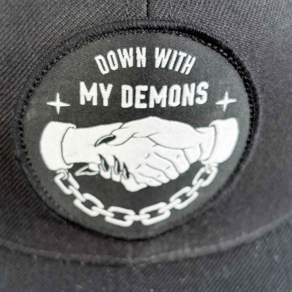 Lurking Class by Sketchy Tank Hat Black Down With My Demons Snapback Cap - Picture 9 of 9